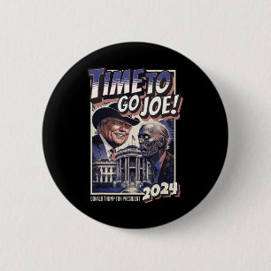 Joe Funny Pro Trump & amp: Zombie Biden 2024 Button
