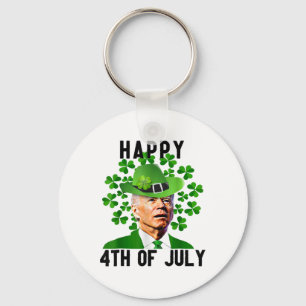 Joe Happy 4. Juli Verwirrt Lustig Biden St Patr Schlüsselanhänger