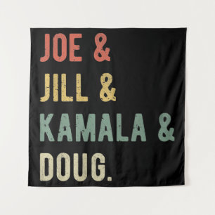 Joe & Jill & Kamala & Doug I Wandteppich