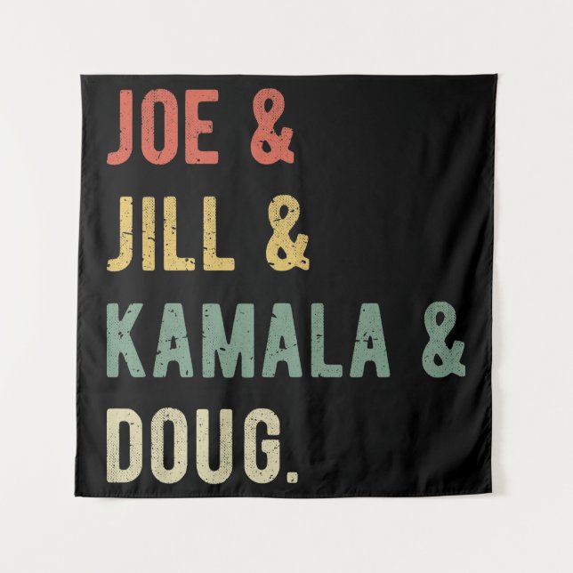 Joe & Jill & Kamala & Doug I Wandteppich (Vorderseite)