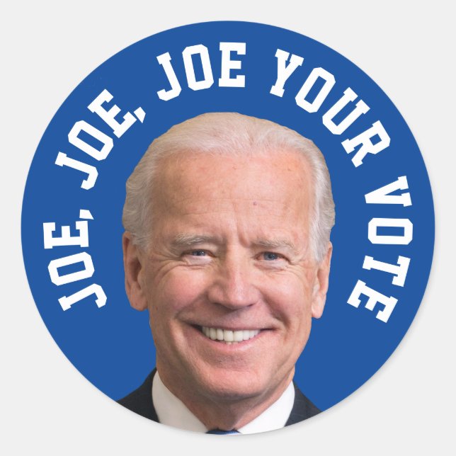 Joe, Joe, Joe Your Vote Runder Aufkleber (Vorderseite)