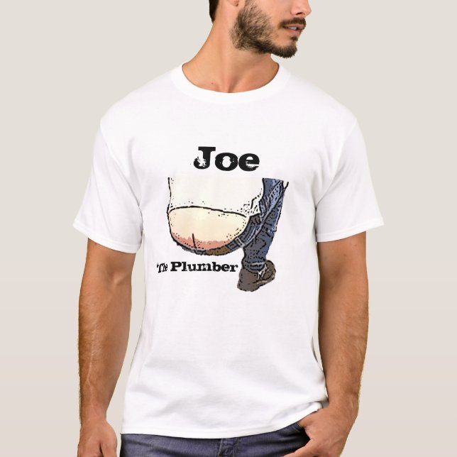 Joe le T-shirt de ButtCrack de plombier (Devant)