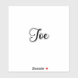 Joe Name - Handgeschriebene Kalligrafie Aufkleber