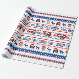 Joe und Kamala Aviator Weihnachten Geschenkpapier