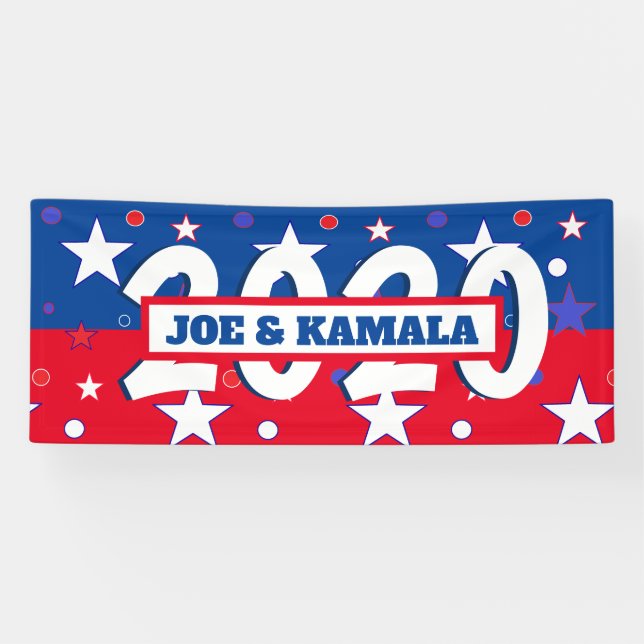 Joe und Kamala Patriotic Celebratory Political Banner (Horizontal)