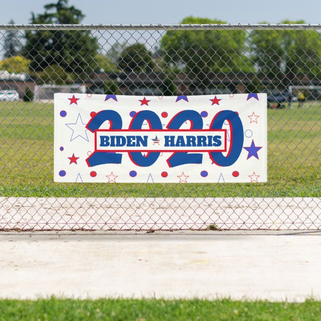 Joe und Kamala Patriotic feierliche politische Aus Banner (Insitu)