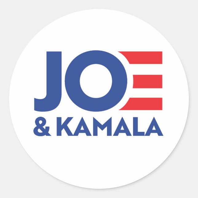 Joe und Kamala Runder Aufkleber (Vorderseite)