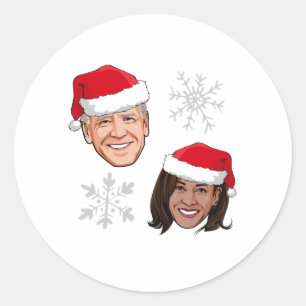 JOE UND KAMALA SNOWFLAKES RUNDER AUFKLEBER