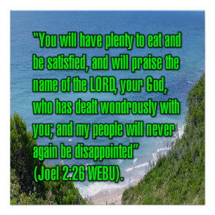 Joel 2:26 WEBU Poster