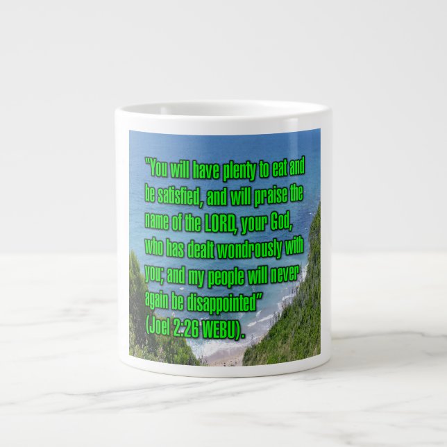 Joel 2:26 WEBU Tasse (Vorderseite)