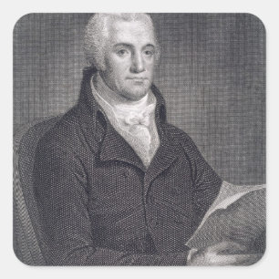 Joel Barlow (1754-1812), graviert durch Asher Quadratischer Aufkleber