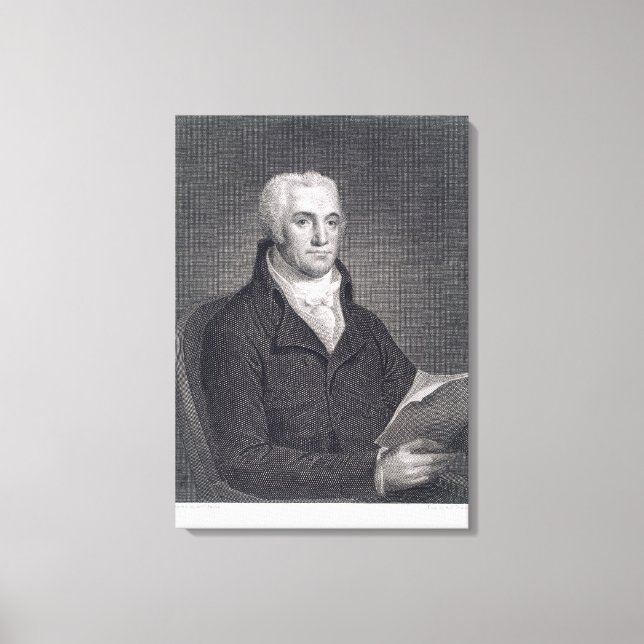 Joel Barlow (1754-1812), Gravur von Asher Brown D Leinwanddruck (Vorderseite)