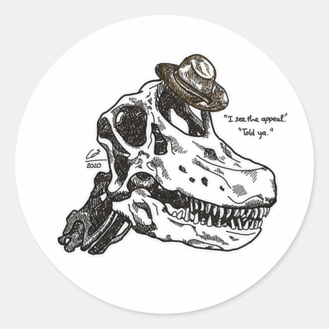 JOEL DINOSAUR | DER LETZTE TEIL 2 RUNDER AUFKLEBER (Vorderseite)