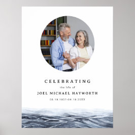 JOEL Minimalistisch Ocean Water Foto Begrüßung Poster