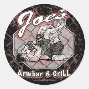 Joes_armbar_grill_1 Runder Aufkleber