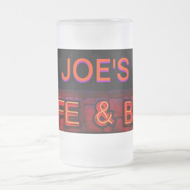 Joe's Café und Bar-Tasse Mattglas Bierglas (Mittel)