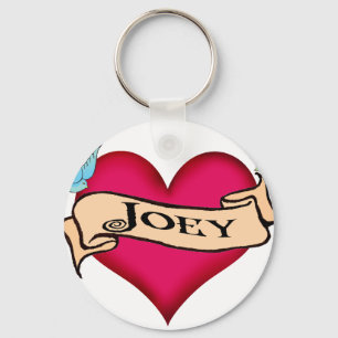 Joey - Custom Heart Tattoo T - Shirt & Geschenke Schlüsselanhänger