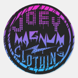 Joey Magnum-Kleidung Runder Aufkleber