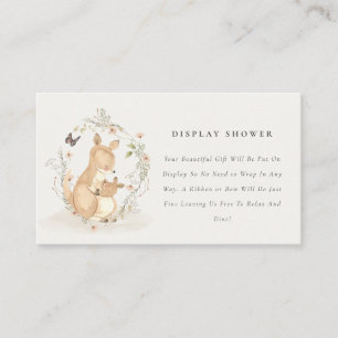 Joey Mama Kangaroo Floral Display Baby Shower Begleitkarte