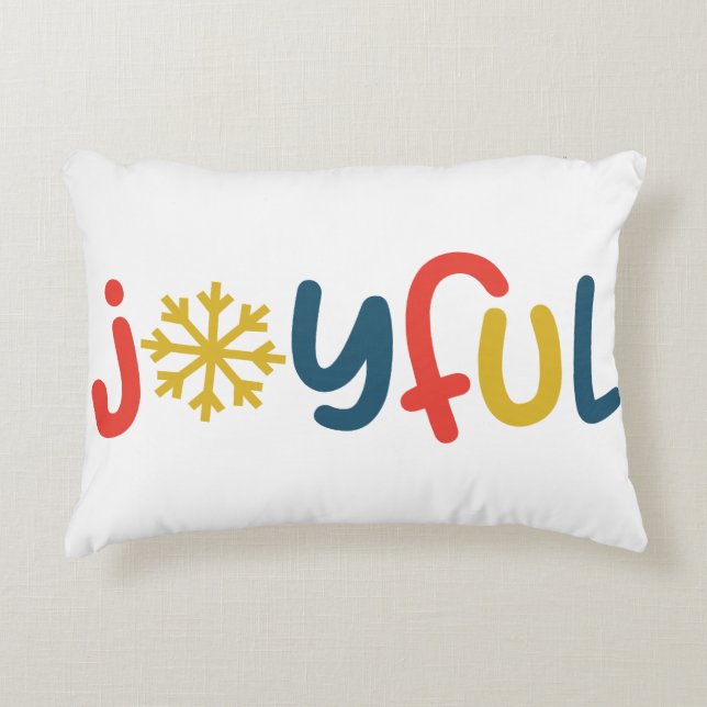 Joful Christmas Throw Kissen - Feierlicher Urlaub (Vorderseite)