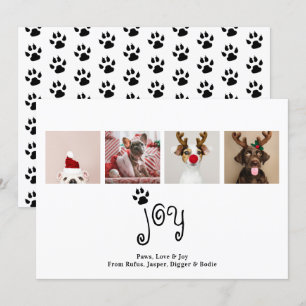 Jog Dog Christmas 4 Foto Card Einladung