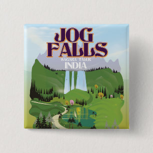 Jog Falls, Jog Falls, Sagara taluk von Karnataka Button
