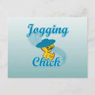Joggen Chick #3 Postkarte