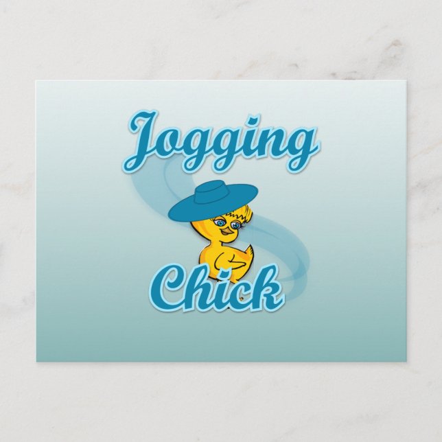 Joggen Chick #3 Postkarte (Vorderseite)