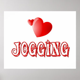 Joggen-Herzen Poster