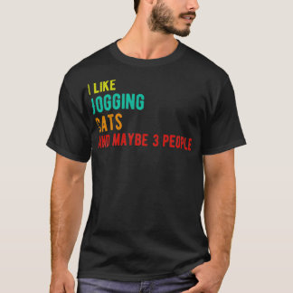 Joggen Katzen Geburtstag lustig Ich mag Joggen Kat T-Shirt