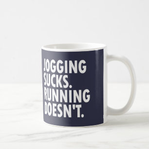 Joggen . Laufen ist nicht. Kaffeetasse
