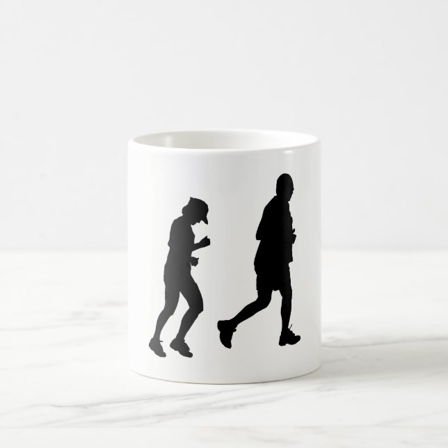 Joggen Silhouette Kaffeetasse (Mittel)