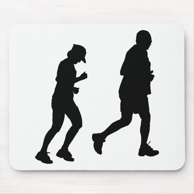 Joggen Silhouette Mousepad (Vorne)
