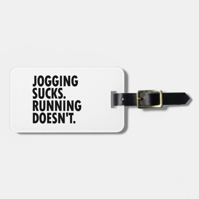 Joggen Sind zum Kotzen. Lauf nicht. Gepäckanhänger (Vorderseite horizontal)