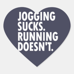 Joggen Sind zum Kotzen. Lauf nicht. Herz-Aufkleber