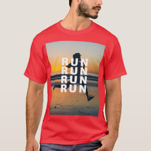 Joggen Sport Herzfrequenz und Kalorienverbrauch T-Shirt