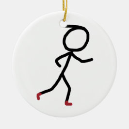 Joggen Stickman Keramik Ornament