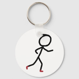 Joggen Stickman Schlüsselanhänger