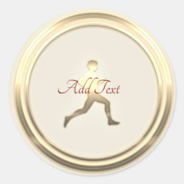 Jogger Athletics Marathon Runner Hiker Runder Aufkleber