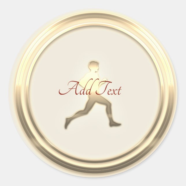 Jogger Athletics Marathon Runner Hiker Runder Aufkleber (Vorderseite)