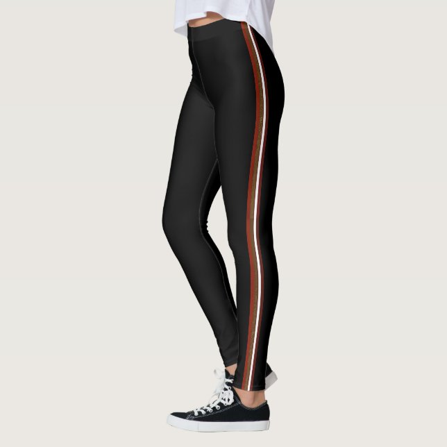 Jogger Pants im Herbst Stripmuster Leggings (Links)