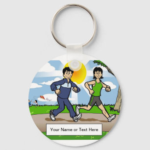 Jogger Runner - Couple Cartoon von PrintedPerfecti Schlüsselanhänger