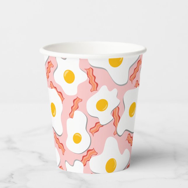 Jogurt, Eier und Baconseite Pappbecher (Vorderseite)
