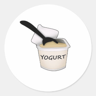 Jogurt Runder Aufkleber