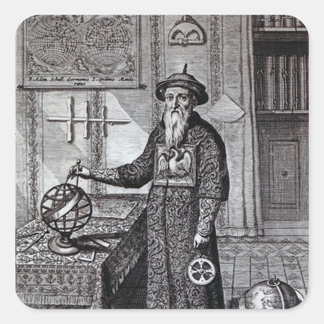 Johann Adam Schall von Bell Quadratischer Aufkleber (Vorderseite)