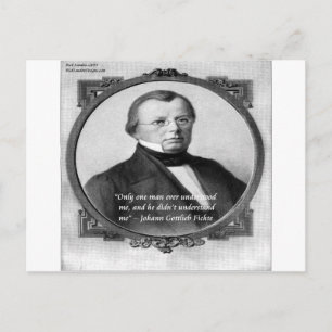 Johann Fichte "Missverstandenes Zitat" Postkarte