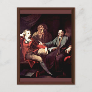 Johann Heinrich Fuseli spricht mit der Zürcher Ges Postkarte