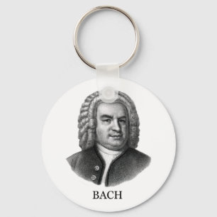Johann Sebastian Bach, black Schlüsselanhänger