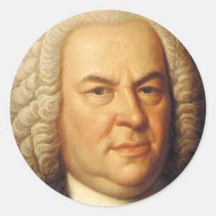 Johann Sebastian Bach-Einzelteile Runder Aufkleber