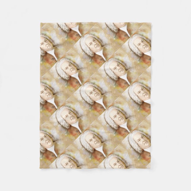 Johann Sebastian Bach Fleecedecke (Vorderseite)